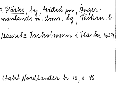 Bild på arkivkortet för arkivposten ?Flärke