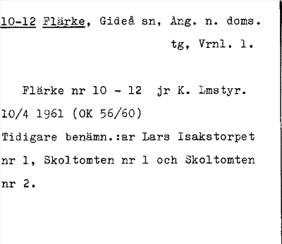 Bild på arkivkortet för arkivposten Flärke