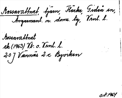 Bild på arkivkortet för arkivposten Mossavattnet