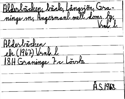 Bild på arkivkortet för arkivposten Alderbäcken