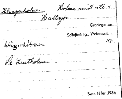 Bild på arkivkortet för arkivposten Klingerholmen