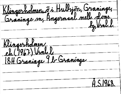 Bild på arkivkortet för arkivposten Klingerholmen