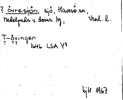 Bild på arkivkortet för arkivposten ?Övresjön