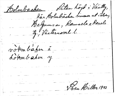 Bild på arkivkortet för arkivposten Holmbacken