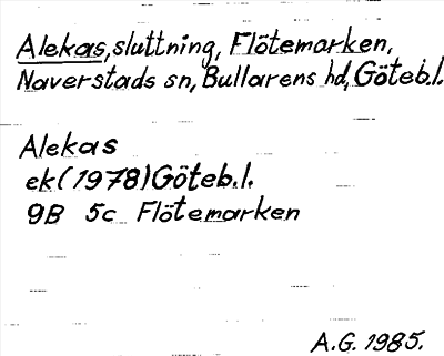 Bild på arkivkortet för arkivposten Alekas