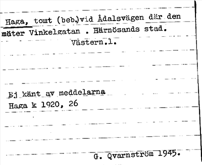 Bild på arkivkortet för arkivposten Haga