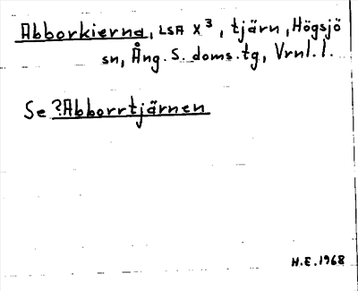 Bild på arkivkortet för arkivposten Abborkierna, se ?Abborrtjärnen