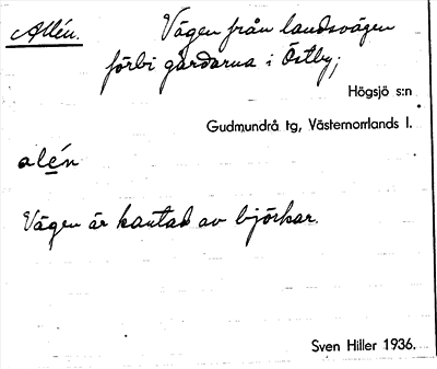 Bild på arkivkortet för arkivposten Allén