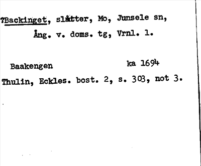 Bild på arkivkortet för arkivposten ?Backinget