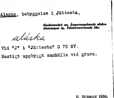 Bild på arkivkortet för arkivposten Alaska