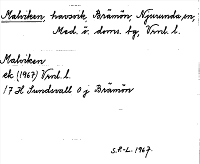 Bild på arkivkortet för arkivposten Malviken