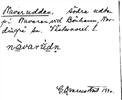 Bild på arkivkortet för arkivposten Navarudden