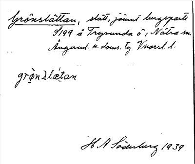 Bild på arkivkortet för arkivposten Grönslättan