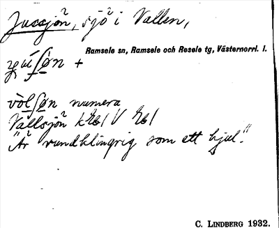 Bild på arkivkortet för arkivposten Jussjön