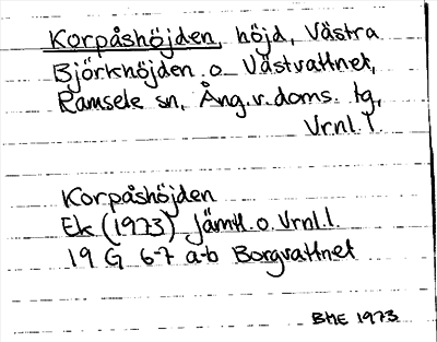 Bild på arkivkortet för arkivposten Korpåshöjden