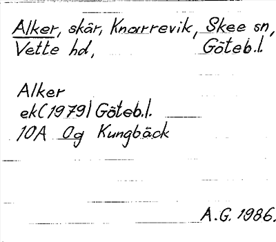 Bild på arkivkortet för arkivposten Alker