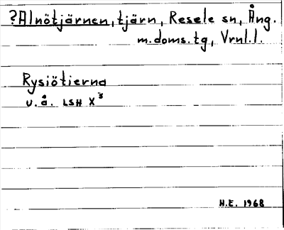 Bild på arkivkortet för arkivposten ?Alnötjärnen