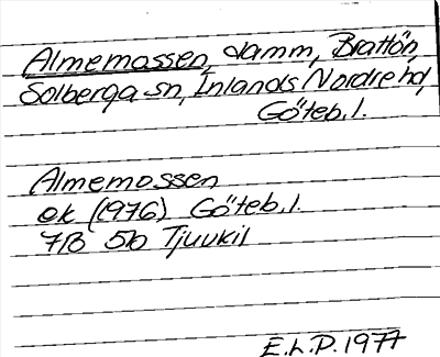 Bild på arkivkortet för arkivposten Almemossen
