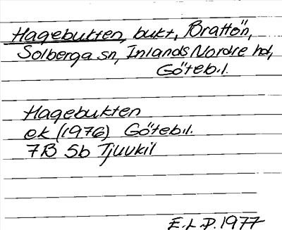 Bild på arkivkortet för arkivposten Hagebukten