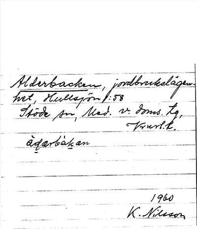 Bild på arkivkortet för arkivposten Alderbacken