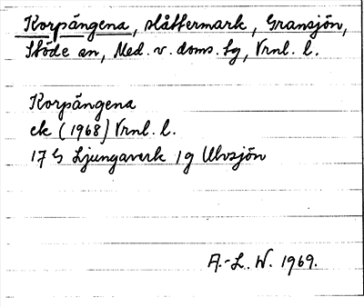 Bild på arkivkortet för arkivposten Korpängena