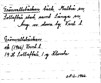 Bild på arkivkortet för arkivposten Grönvallsbäcken