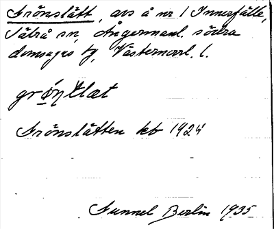 Bild på arkivkortet för arkivposten Grönslätt