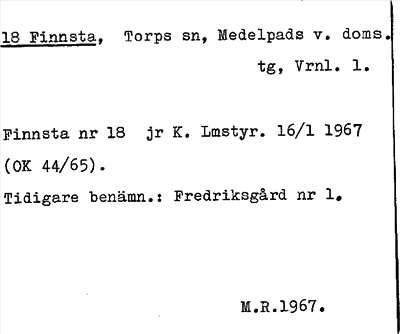 Bild på arkivkortet för arkivposten Finnsta