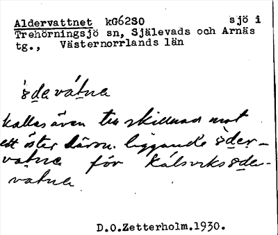 Bild på arkivkortet för arkivposten Aldervattnet