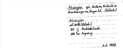 Bild på arkivkortet för arkivposten Alnässjön
