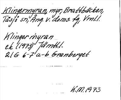 Bild på arkivkortet för arkivposten Klingermyran