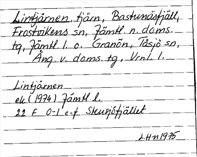 Bild på arkivkortet för arkivposten Lintjärnen