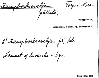Bild på arkivkortet för arkivposten Kampbordssvedjan