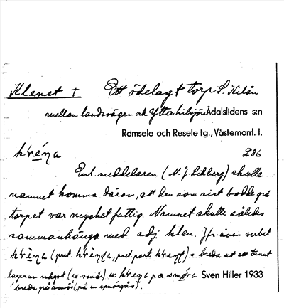 Bild på arkivkortet för arkivposten Klenet