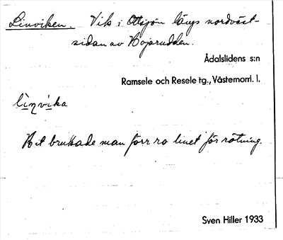 Bild på arkivkortet för arkivposten Linviken