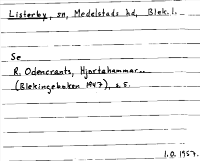 Bild på arkivkortet för arkivposten Listerby