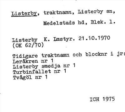 Bild på arkivkortet för arkivposten Listerby