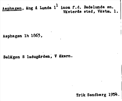 Bild på arkivkortet för arkivposten Asphagen