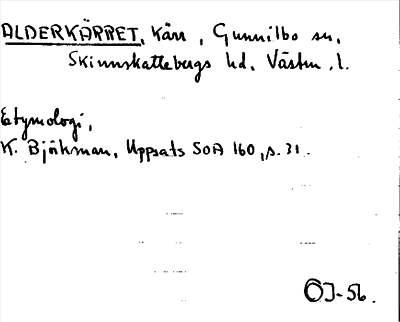 Bild på arkivkortet för arkivposten Alderkärret