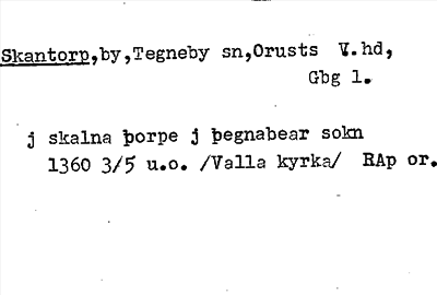 Bild på arkivkortet för arkivposten Skantorp