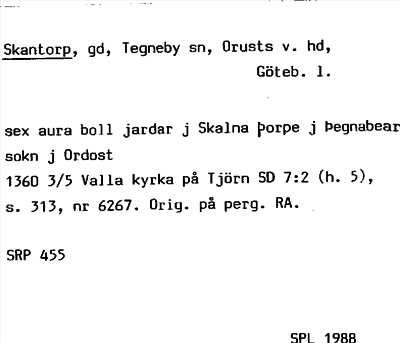 Bild på arkivkortet för arkivposten Skantorp