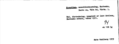 Bild på arkivkortet för arkivposten Korsdiken