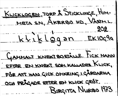 Bild på arkivkortet för arkivposten Klicklogen