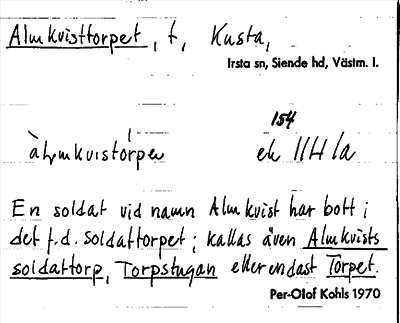 Bild på arkivkortet för arkivposten Almkvisttorpet