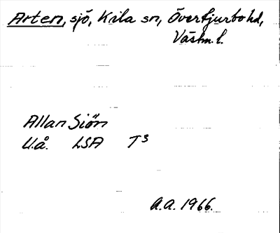 Bild på arkivkortet för arkivposten Arten