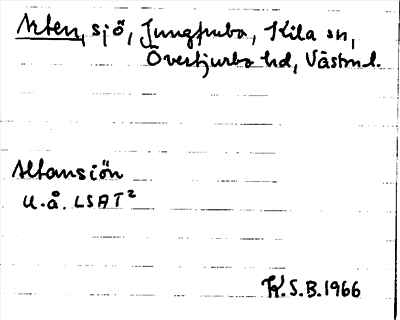 Bild på arkivkortet för arkivposten Arten