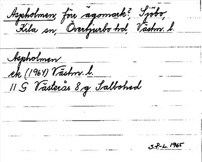 Bild på arkivkortet för arkivposten Aspholmen