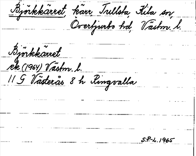 Bild på arkivkortet för arkivposten Björkkärret