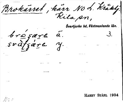 Bild på arkivkortet för arkivposten Brokärret