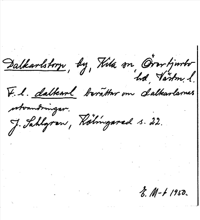 Bild på arkivkortet för arkivposten Dalkarlstorp